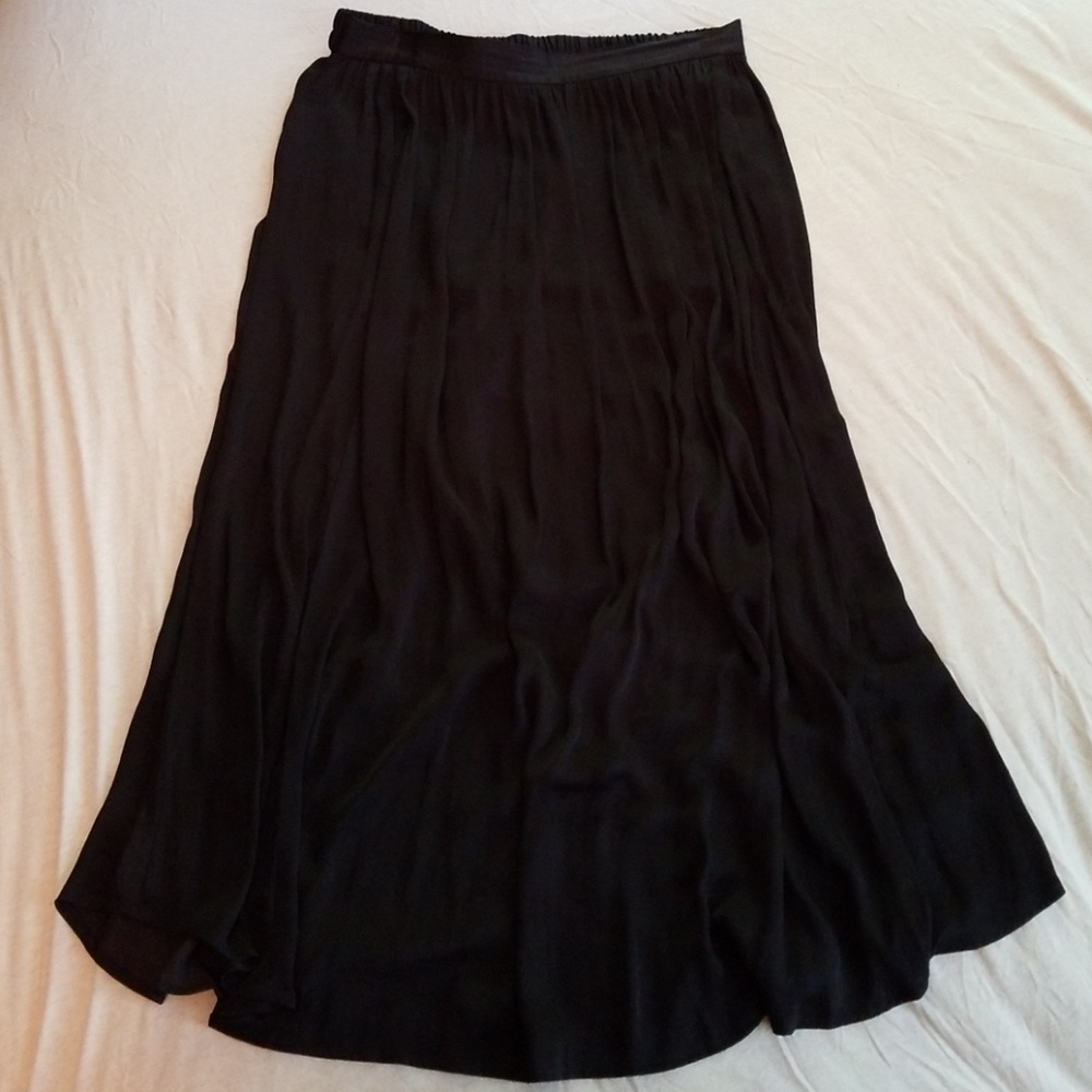 Loft Sateen Maxi Skirt w/ Pockets